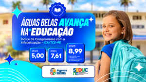 Alfabetização em Águas Belas chega a 8,99 no índice do TCE