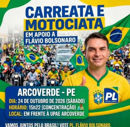 Carreata e motociata em apoio a Flávio em Arcoverde