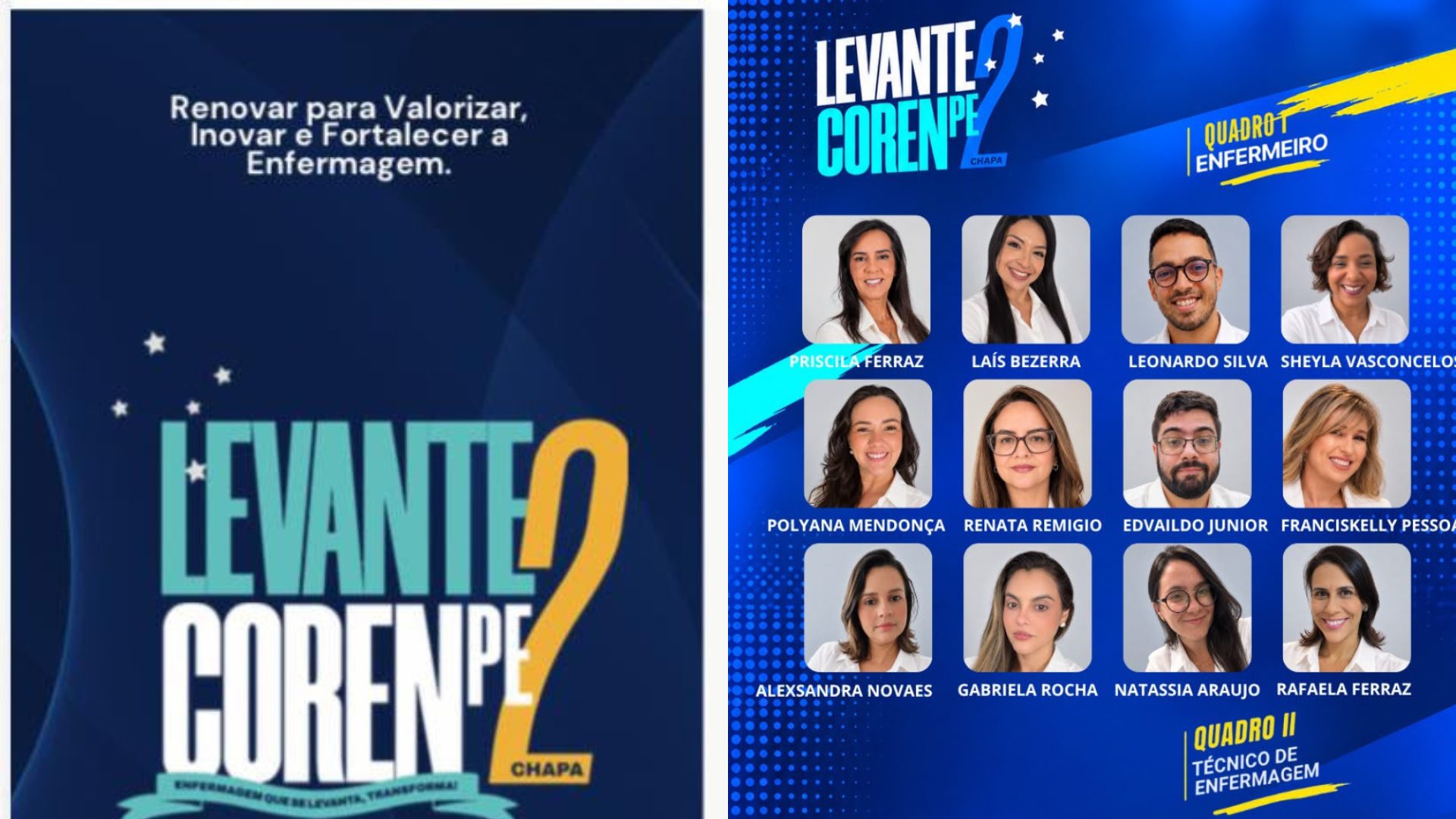 Chapa 2 disputa eleições do Coren-PE com propostas de valorização e renovação