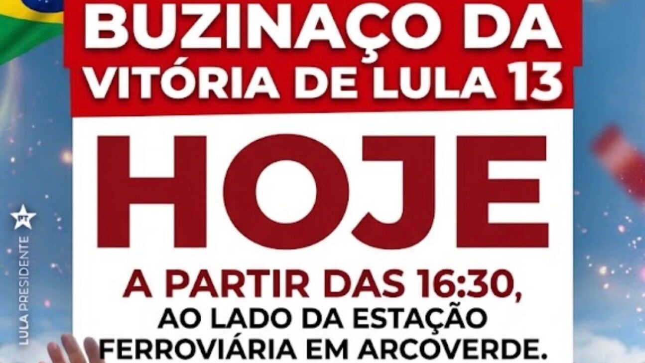Arcoverde terá carreata e arrastão em comemoração à vitória de Lula