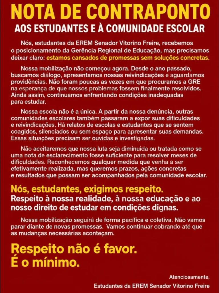 Mobilização de estudantes em Arcoverde