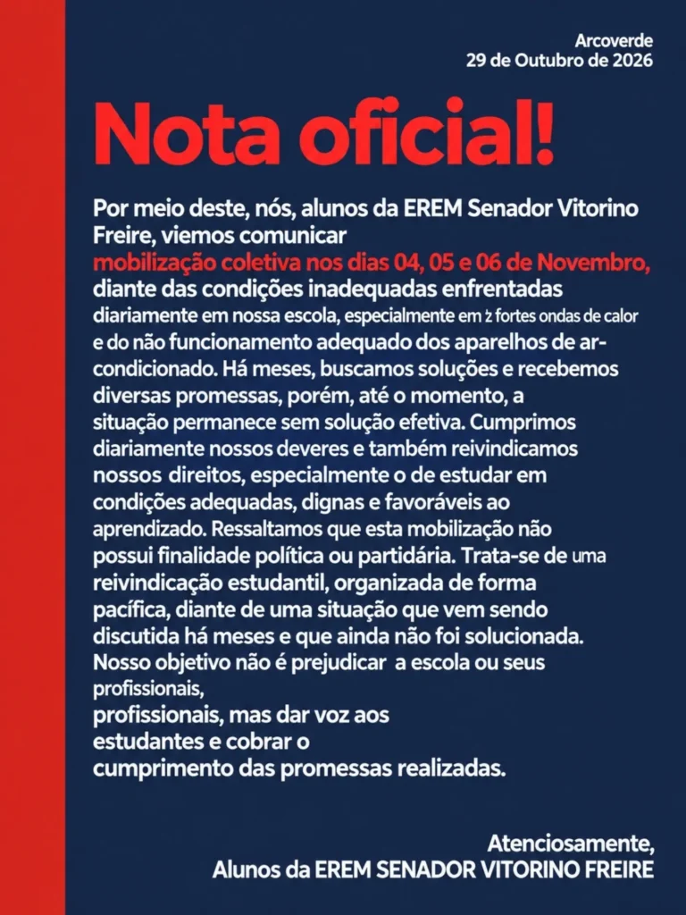 Mobilização de estudantes em Arcoverde