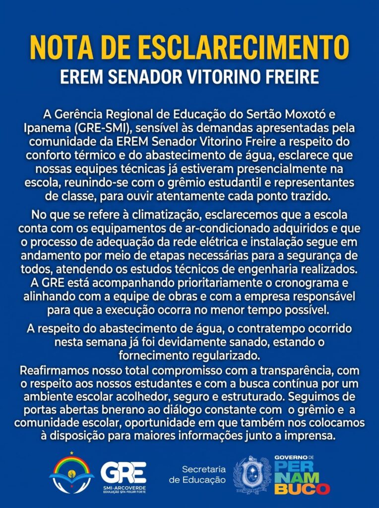 Mobilização de estudantes em Arcoverde