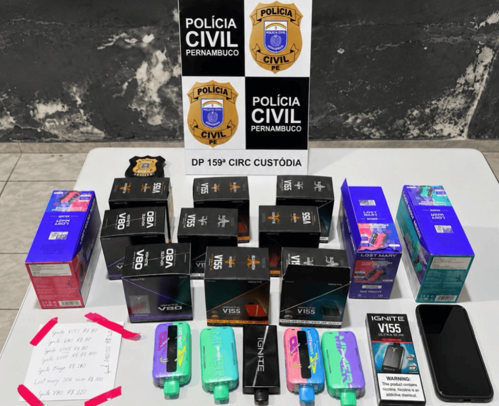 Cigarros eletrônicos em Custódia