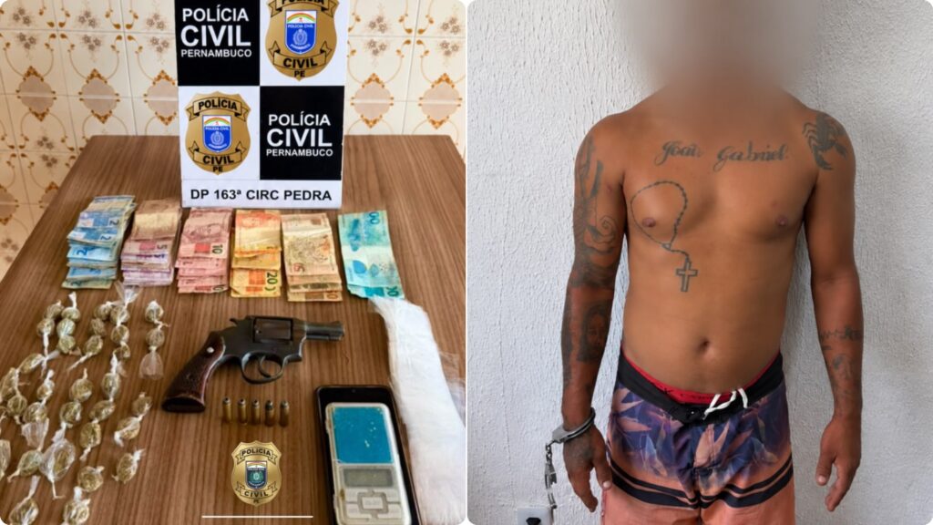 Homem é preso por tráfico na Pedra