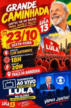 Atos de Lula e Flávio Bolsonaro na reta final
