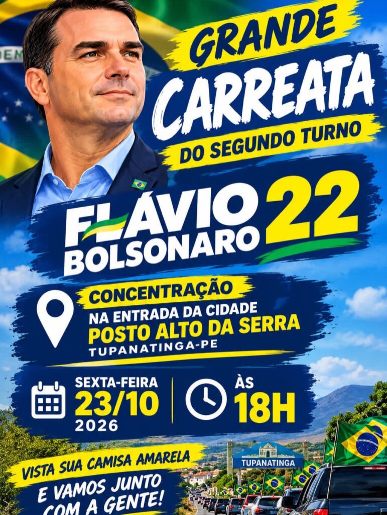 Carreata em apoio a Flávio Bolsonaro em Tupanatinga