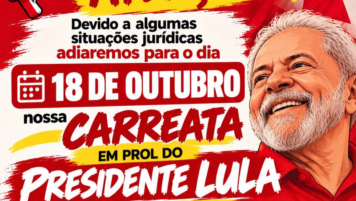 Carreata em apoio a Lula é adiada para 18 de outubro em Ibimirim