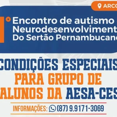 Arcoverde sedia 1º Encontro de Autismo e Neurodesenvolvimento do Sertão neste fim de semana
